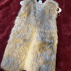 Hippie rose fur vest